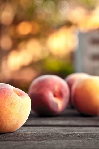 Обои еда, фрукты, стол, блики, персики, спелые, food, fruit, table, glare, peaches, ripe разрешение 2560x1732 Загрузить