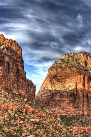 Обои природа, пейзаж, скала, камень, долина, zion national park, национальный парк, nature, landscape, rock, stone, valley, national park разрешение 1920x1080 Загрузить