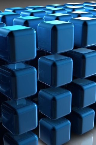 Обои кубики, модель, квадраты, кубы, синие, 3д, cubes, model, squares, cuba, blue, 3d разрешение 1920x1080 Загрузить