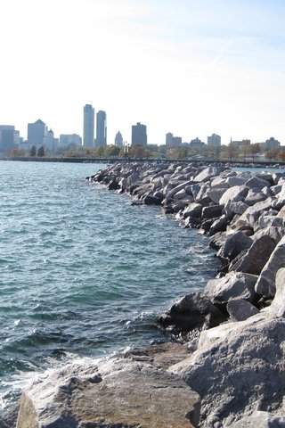 Обои вода, камни, море, город, побережье, дома, здания, water, stones, sea, the city, coast, home, building разрешение 2816x2112 Загрузить