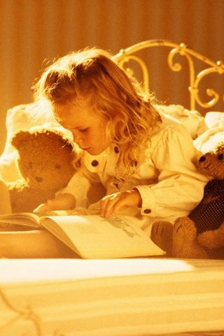 Обои солнце, девочка, ребенок, плюшевые мишки, книжка, the sun, girl, child, teddy bears, owner разрешение 1920x1440 Загрузить