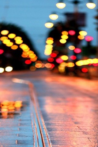 Обои дорога, огни, макро, улица, road, lights, macro, street разрешение 1920x1080 Загрузить