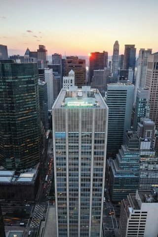 Обои закат, нью-йорк, sunset, new york разрешение 1920x1200 Загрузить