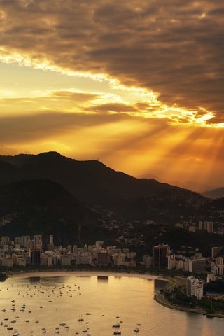 Обои бразилия, рио-де-жанейро, лучи солнце, brazil, rio de janeiro, the rays of the sun разрешение 2000x1313 Загрузить