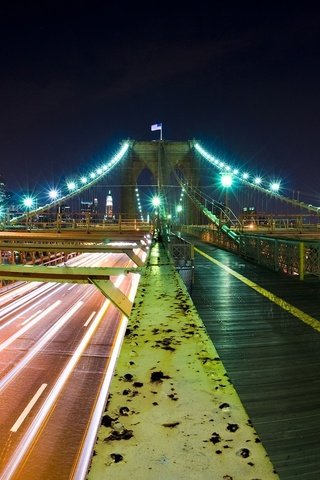 Обои ночь, огни, мост, город, night, lights, bridge, the city разрешение 1920x1080 Загрузить