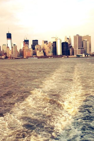 Обои вода, волны, нью-йорк, остров, манхеттен, water, wave, new york, island, manhattan разрешение 2048x1536 Загрузить