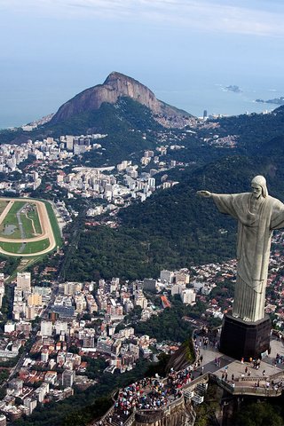 Обои вид сверху, бразилия, рио-де-жанейро, the view from the top, brazil, rio de janeiro разрешение 1920x1200 Загрузить