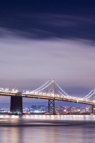 Обои ночь, мост, сан-франциско, калифорния, night, bridge, san francisco, ca разрешение 2560x1600 Загрузить