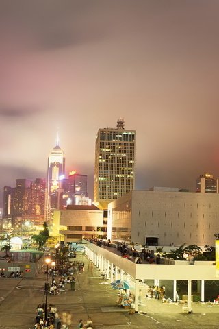 Обои огни, шанхай, ночной город, lights, shanghai, night city разрешение 1920x1200 Загрузить