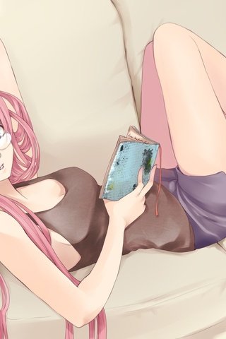Обои девушка, аниме, книга, girl, anime, book разрешение 2000x1500 Загрузить