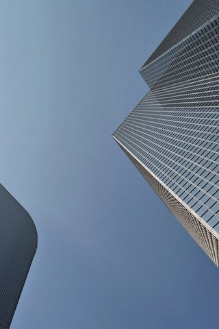 Обои небо, окна, стекло, небоскрёб, the sky, windows, glass, skyscraper разрешение 1920x1080 Загрузить