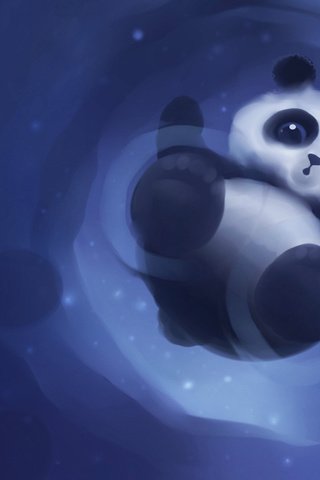 Обои рисунок, панда, няшка, figure, panda, i love it разрешение 1920x1080 Загрузить