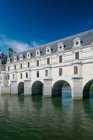 Обои вода, река, замок, франция, шенонсо, замок шенонсо, река шер, water, river, castle, france, chenonceau, the castle of chenonceau разрешение 4092x2200 Загрузить