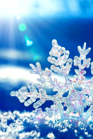 Обои зима, макро, снежинка, winter, macro, snowflake разрешение 2000x1125 Загрузить