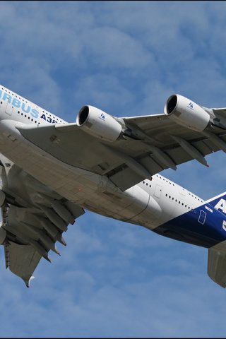 Обои небо, самолет, полет, airbus, a380, the sky, the plane, flight разрешение 3398x2269 Загрузить