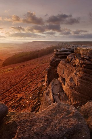 Обои небо, солнце, камни, лучи, англия, долина, the sky, the sun, stones, rays, england, valley разрешение 1920x1200 Загрузить