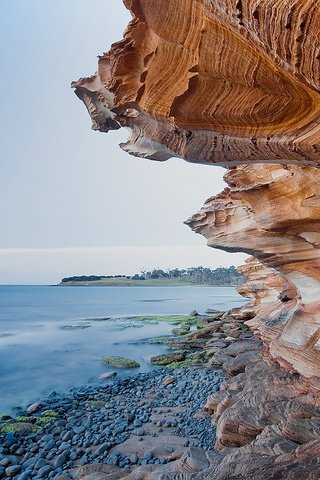 Обои море, скала, пляж, sea, rock, beach разрешение 1944x1296 Загрузить