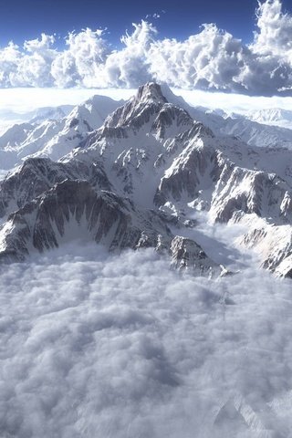 Обои горы, вид, сверху, горы., потрясающий, на альпийские, mountains, view, top, mountains., stunning, alpine разрешение 2560x1600 Загрузить