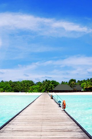 Обои остров, тропики, мальдивы, island, tropics, the maldives разрешение 4251x1412 Загрузить