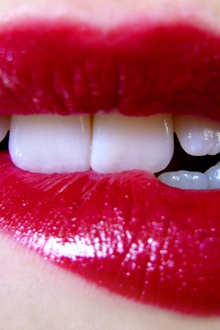 Обои цвет, губы, зубы, помада, алый, strast, gubki, zubki, прикус, color, lips, teeth, lipstick, al разрешение 2560x1440 Загрузить