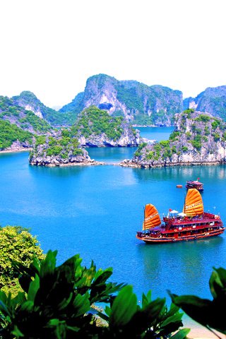 Обои море, тропики, вьетнам, бухта халонг, sea, tropics, vietnam, halong разрешение 2560x1920 Загрузить