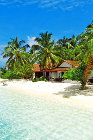 Обои море, пляж, тропики, мальдивы, sea, beach, tropics, the maldives разрешение 2876x2157 Загрузить