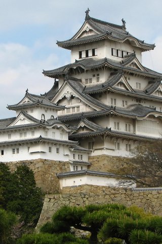 Обои япония, замок химэдзи, замок белой цапли, japan, himeji castle, castle of the white heron разрешение 2560x1600 Загрузить