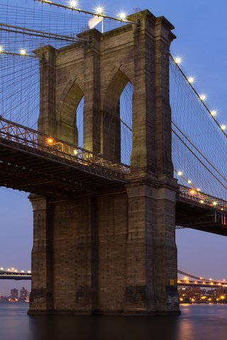 Обои new york city, ист-ривер, манхэттенский мост, бруклин бридж, east river, manhattan bridge, brooklyn bridge разрешение 1920x1080 Загрузить