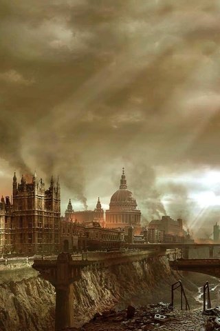 Обои лондон, город, здания, апокалипсис, катастрофа, биг бен, london, the city, building, apocalypse, disaster, big ben разрешение 1920x1080 Загрузить