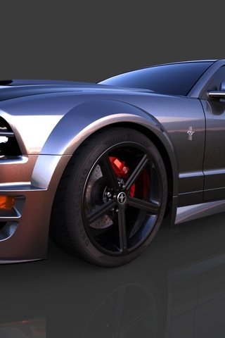 Обои серый, мустанг, тюннинг, grey, mustang, tuner разрешение 1920x1080 Загрузить