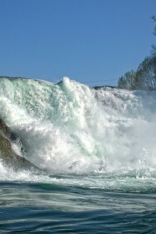 Обои швейцария, поток, рейнский водопад, rhine falls, switzerland, stream, the rhine falls разрешение 1920x1200 Загрузить