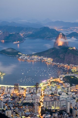 Обои вечер, море, бразилия, рио-де-жанейро, the evening, sea, brazil, rio de janeiro разрешение 2560x1600 Загрузить