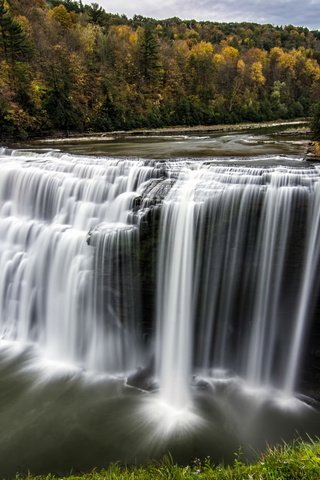 Обои водопад, осен, middle falls, letchworth state park, waterfall, autumn разрешение 1920x1200 Загрузить