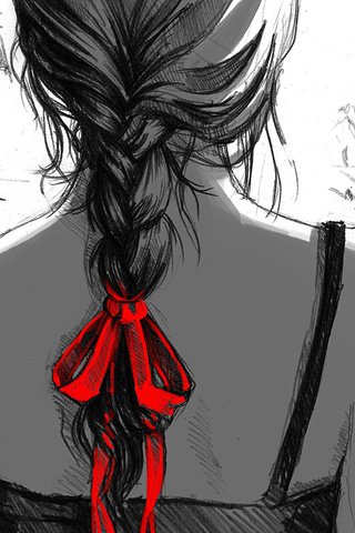 Обои арт, рисунок, девушка, красный, коса, спиной, бант, dzun, art, figure, girl, red, braid, back, bow разрешение 1920x1200 Загрузить