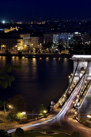 Обои венгрия, будапешт, széchenyi chain bridge from castle hill, hungary, budapest разрешение 1920x1200 Загрузить