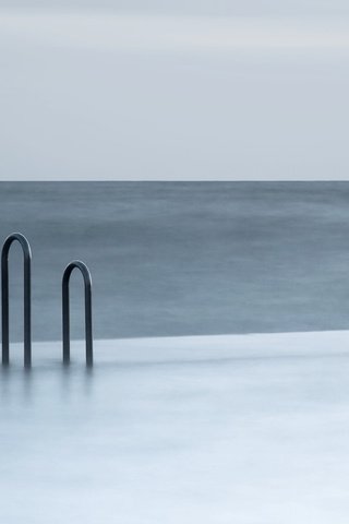 Обои вода, минимализм, перила, water, minimalism, railings разрешение 1920x1080 Загрузить