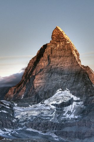 Обои снег, гора, швейцария, вершина, маттерхорн, snow, mountain, switzerland, top, matterhorn разрешение 2144x1424 Загрузить