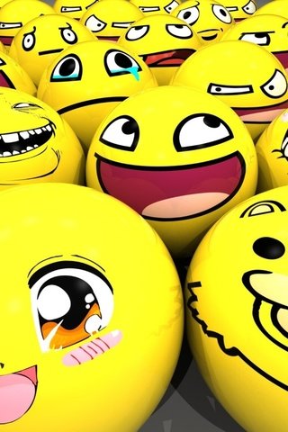 Обои смайлы, шары, кавай, smiles, balls, kawai разрешение 2560x1600 Загрузить