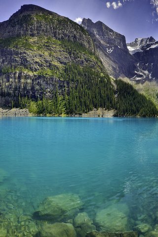 Обои горы, лес, канада, озеро морейн, морейн озеро, mountains, forest, canada, moraine lake разрешение 2560x1600 Загрузить