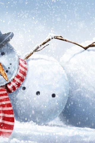 Обои снеговик, прикольный, snowman, cool разрешение 2560x1600 Загрузить