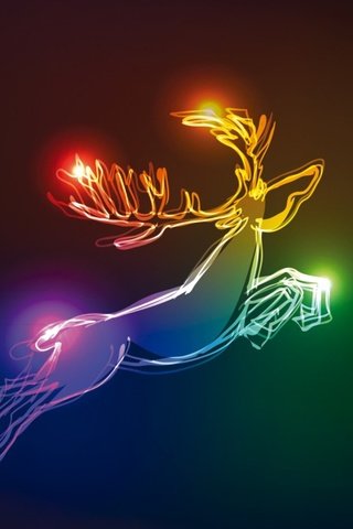 Обои неон, олень, рождество, расцветка, xmas, оленей, елочная, новогодние олени, neon, deer, christmas, colors, christmas reindeer разрешение 1932x1208 Загрузить