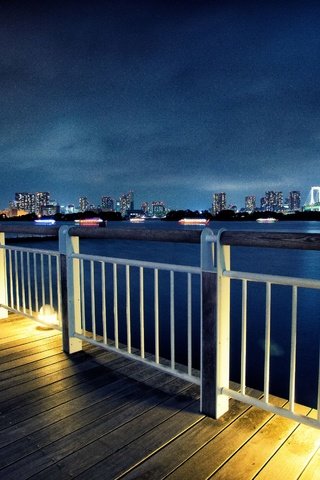 Обои по, токио, ноч, waterfront, at, tokyo, night разрешение 2696x1797 Загрузить