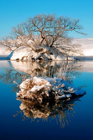 Обои вода, снег, зима, water, snow, winter разрешение 1920x1280 Загрузить