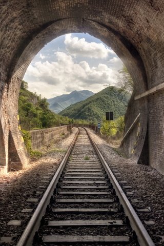Обои железная дорога, рельсы, природа, тоннель, railroad, rails, nature, the tunnel разрешение 2480x1653 Загрузить