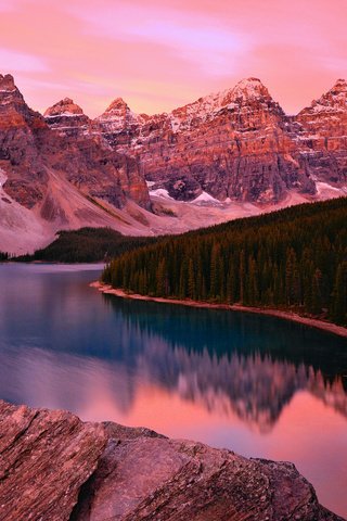 Обои небо, озеро, горы, закат, the sky, lake, mountains, sunset разрешение 2048x1265 Загрузить