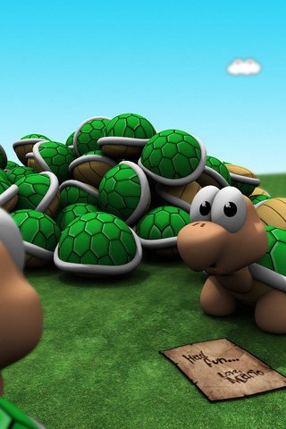 Обои детство, черепахи, тучки, марио, зеленый цвет, 3д, денди, childhood, turtles, clouds, mario, green, 3d, dandy разрешение 1920x1200 Загрузить