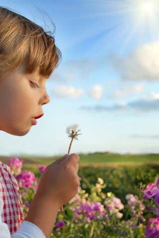 Обои цветы, дети, девочка, одуванчик, счастье, flowers, children, girl, dandelion, happiness разрешение 6972x4746 Загрузить