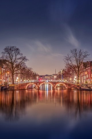 Обои огни, вечер, канал, дома, нидерланды, амстердам, lights, the evening, channel, home, netherlands, amsterdam разрешение 2048x1366 Загрузить