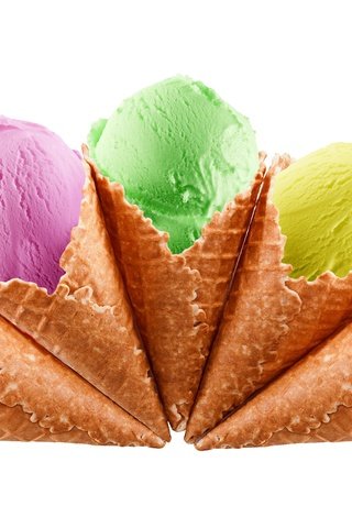 Обои мороженое, цвет, рожок, десерт, вафли, ice cream, color, horn, dessert, waffles разрешение 5100x3500 Загрузить