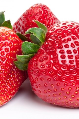 Обои ягода, клубника, белый фон, berry, strawberry, white background разрешение 1920x1280 Загрузить